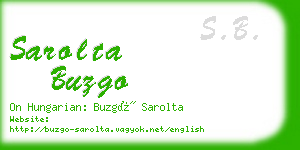 sarolta buzgo business card